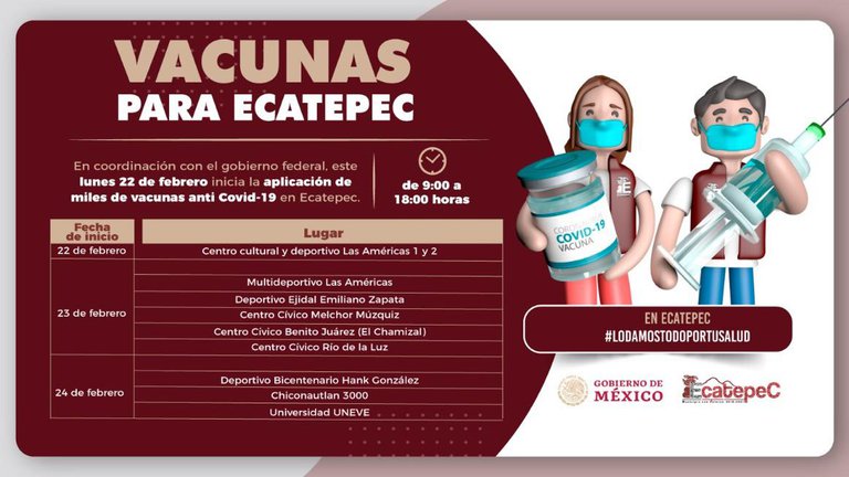 Vacunas para Ecatepec